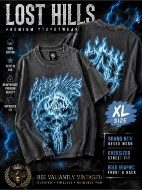 💀 Lost Hills Premium Heavyweight Graphic Tee 💙 NWOT